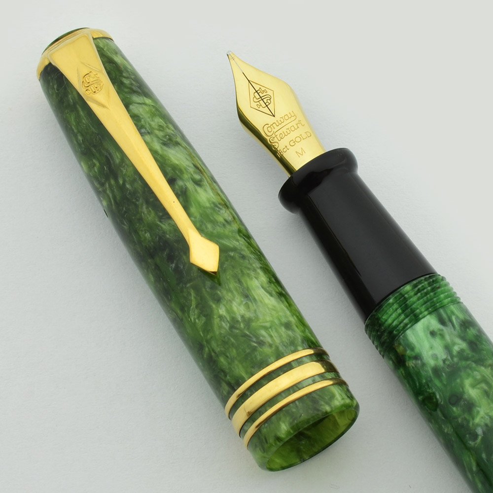 Conway Stewart 58 Limited Edition - 08/058 Green Marble, 18K